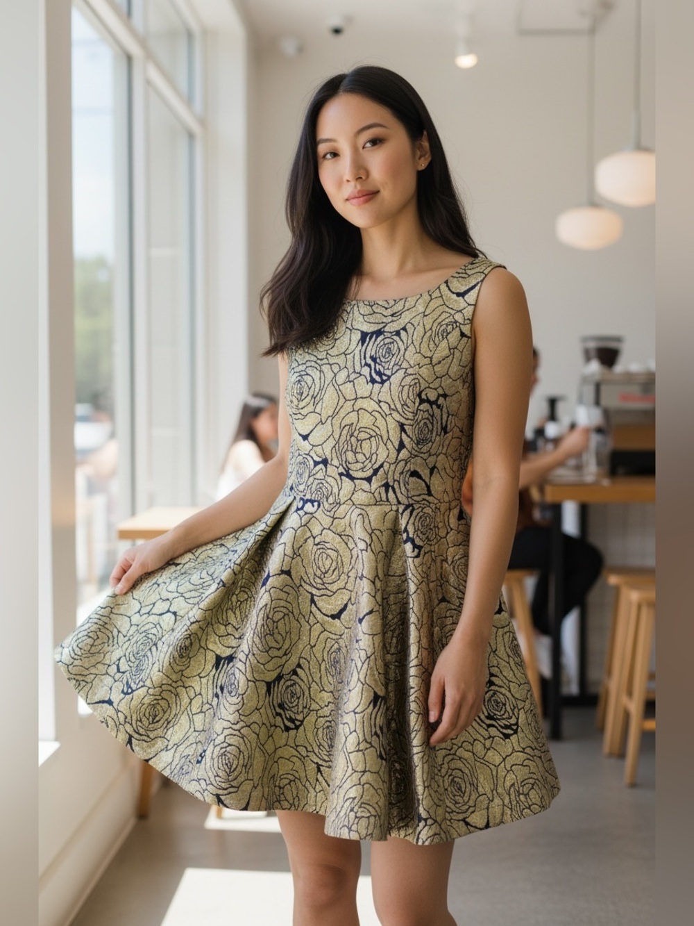 Honey Floral Patterned Mini Dress
Sparkling party dress fits S
2/$20